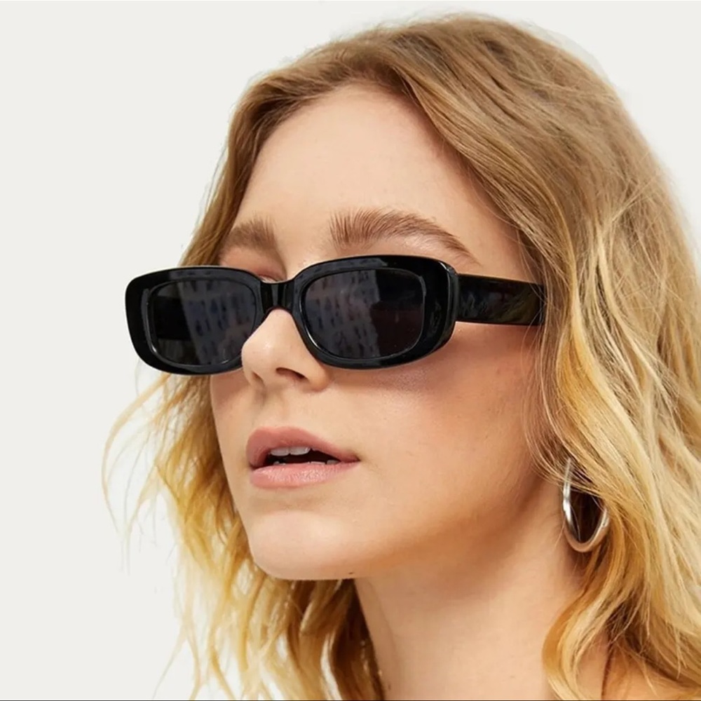 New Black On Black Unisex Vintage Fashion Lightweight PC Anti-Glare Sunglasses - Picture 2 of 14